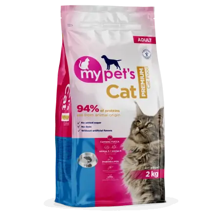 Croquettes Chat-My Pet’s – Croquettes Premium pour Chats Adultes au Poisson – 2 kg-Tunisie