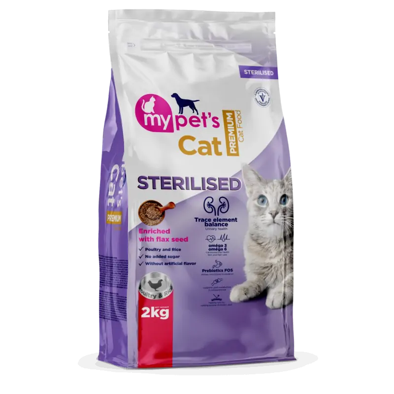 Croquettes Chat-My Pet's – Croquettes Premium pour Chats Stérilisés à la Volaille – 10 kg-Tunisie