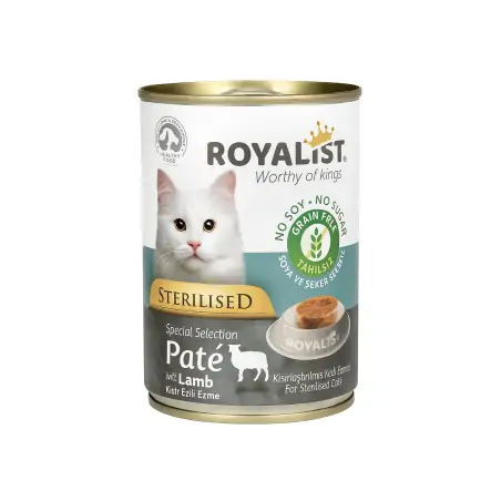 Humides Chat-Royalist – Pâté pour Chats Stérilisés – Agneau – 400 g-Tunisie