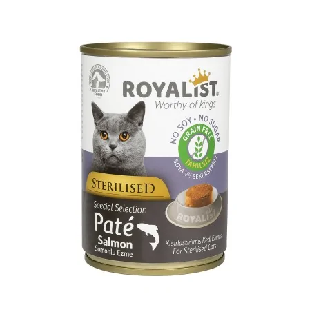 Humides Chat-Royalist – Pâté pour Chats Stérilisés – Saumon – 400 g-Tunisie