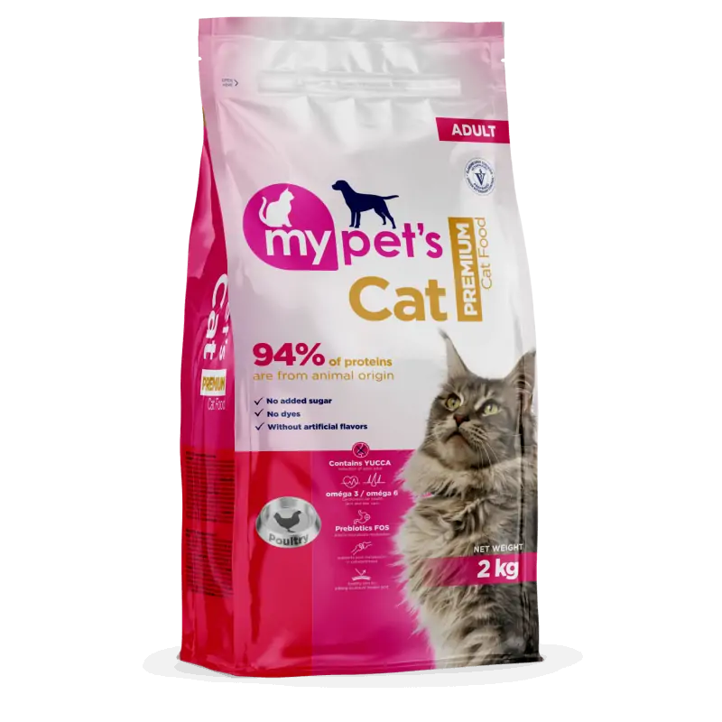 Croquettes Chat-My Pet’s – Croquettes Premium pour Chats Adultes à la Volaille – 2 kg-Tunisie