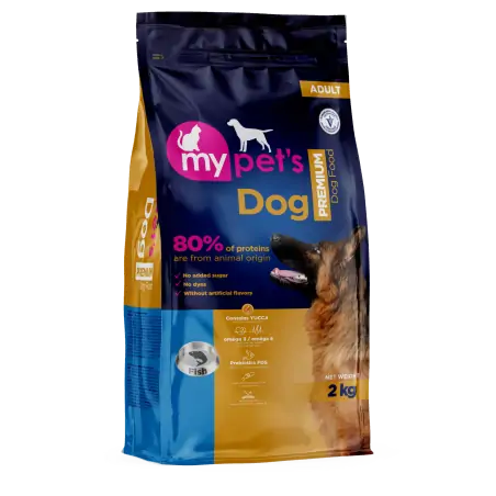 Croquette Chien-My Pet’s – Croquettes Premium pour Chiens Adultes au Poisson – 2 kg-Tunisie