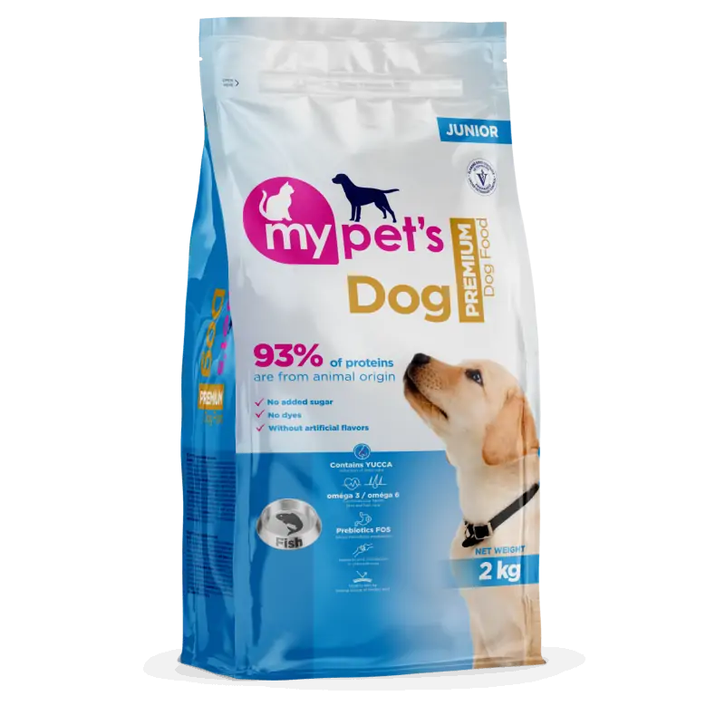 Croquette Chien-My Pet’s – Croquettes Premium pour Chiens Juniors au Poisson – 2 kg-Tunisie