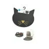 Maison de Toilettes-Tapis‑tête de Chat Multifonction – 37 × 43 cm – Confort & Propreté-Tunisie