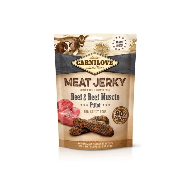 Friandises Chien-CARNILOVE JERKY BEEF & BEEF MUSCLE FILLET 100 G-Tunisie