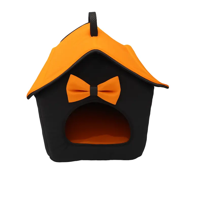 couchage-Niche Imperméable AZ pour Chat ou Petit Chien – 48x48x48 cm – Orange-Tunisie