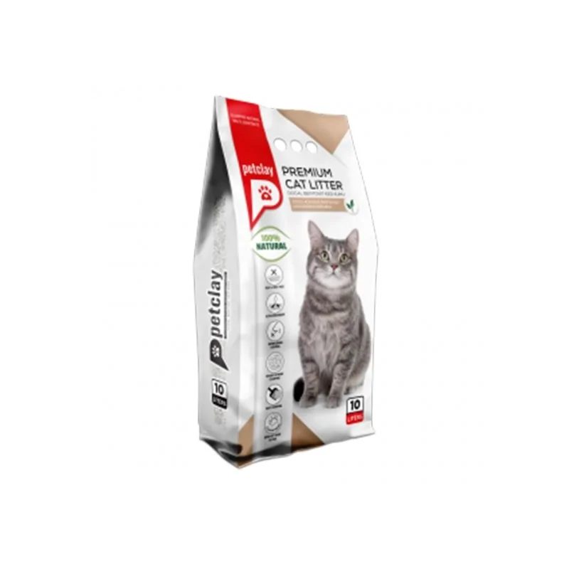 Litières Agglomérantes-Petclay Clumping Cat Litter - Naturelle 10L-Tunisie