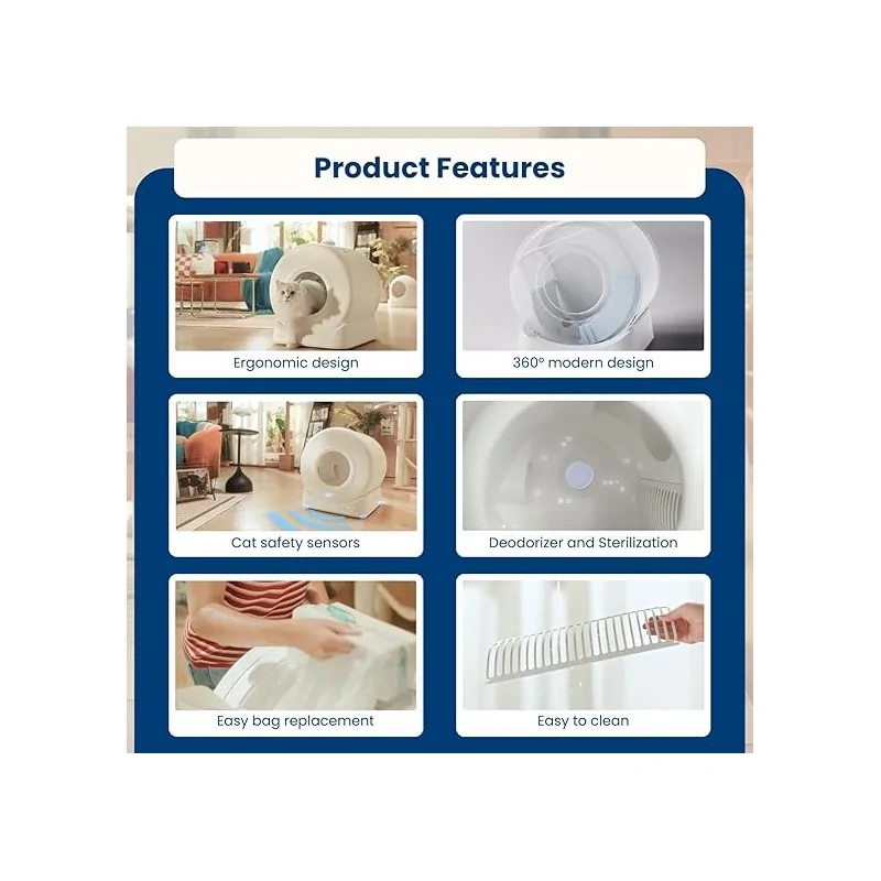 Maison de Toilettes-Pawgether – Maison de toilette Automatique pour Chat – Comfy Smart 2 – Contrôle App & Sécurité-Tunisie