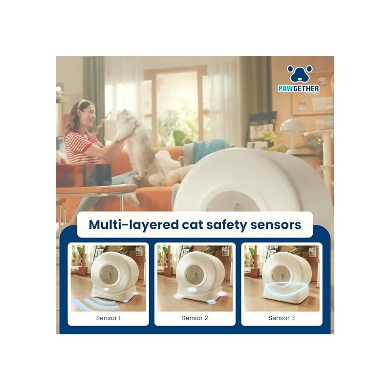 Maison de Toilettes-Pawgether – Maison de toilette Automatique pour Chat – Comfy Smart 2 – Contrôle App & Sécurité-Tunisie