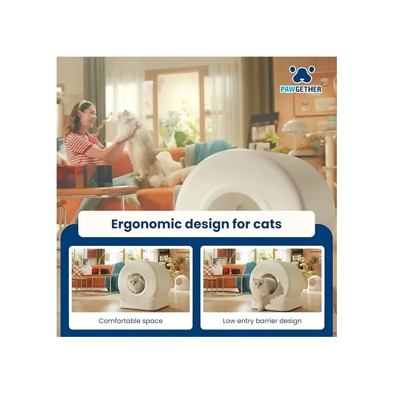 Maison de Toilettes-Pawgether – Maison de toilette Automatique pour Chat – Comfy Smart 2 – Contrôle App & Sécurité-Tunisie