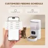 Gamelles et Distributeurs-Pawgether – Distributeur Automatique 4 L pour Chat – 📱 Contrôle App – 🍽️ 10 Repas/Jour – 🥇 Bol Inox Anti-Bourrage-Tunisie
