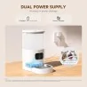 Gamelles et Distributeurs-Pawgether – Distributeur Automatique 4 L pour Chat – 📱 Contrôle App – 🍽️ 10 Repas/Jour – 🥇 Bol Inox Anti-Bourrage-Tunisie