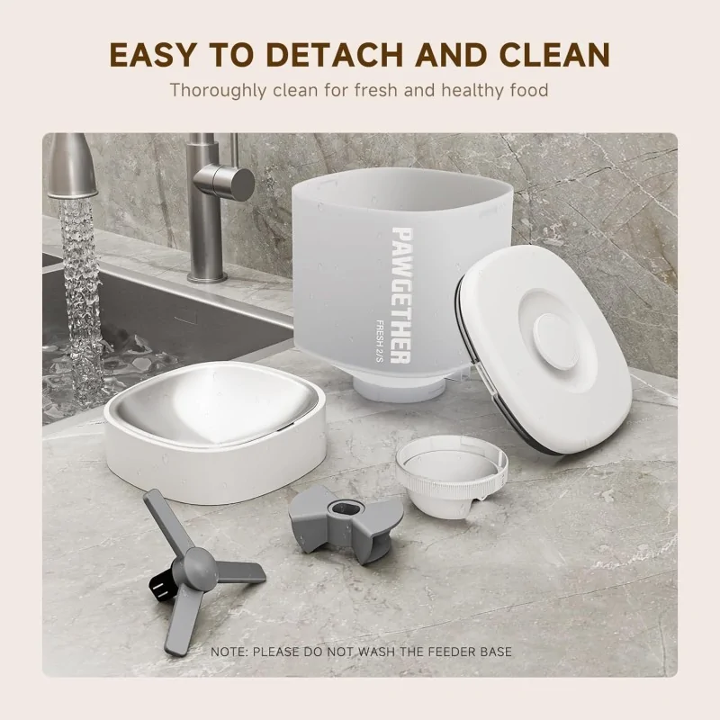 Gamelles et Distributeurs-Pawgether – Distributeur Automatique 4 L pour Chat – 📱 Contrôle App – 🍽️ 10 Repas/Jour – 🥇 Bol Inox Anti-Bourrage-Tunisie