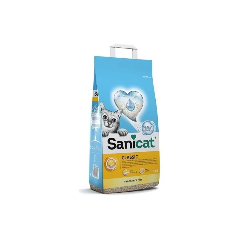 Litières Absorbante-Litiére SANICAT CLASSIC OXYGEN 16 L-Tunisie