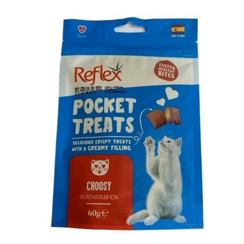 Friandises Chat-Reflex – Friandises Fourrées au Fromage pour Chats Difficiles – 60 g-Tunisie