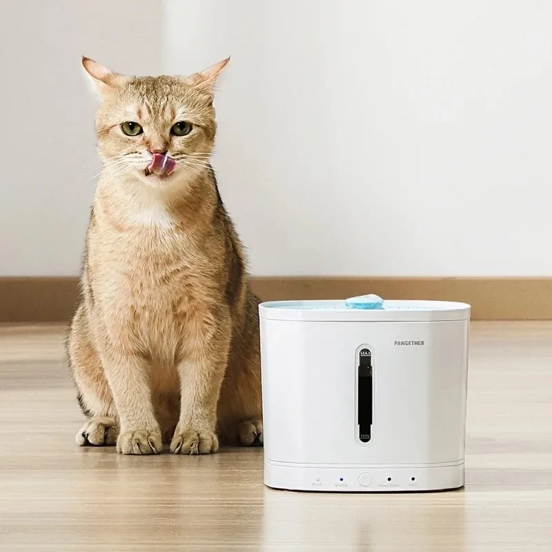 Gamelles et Distributeurs-Pawgether – Smart Pet Water Fountain DRIP 1T – Fontaine à eau intelligente pour chats – 2,5 L-Tunisie