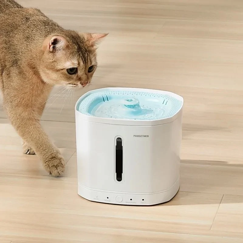 Gamelles et Distributeurs-Pawgether – Smart Pet Water Fountain DRIP 1T – Fontaine à eau intelligente pour chats – 2,5 L-Tunisie