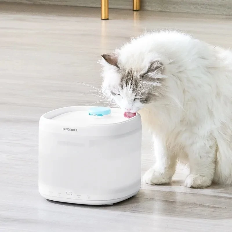 Gamelles et Distributeurs-Pawgether – Fontaine à Eau Smart Pure 3 (P 3) – 2 L – Pompe Sans Fil sur Piles ou USB, Filtration Multi‑Étapes-Tunisie