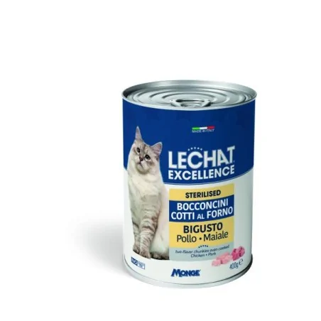 Humides Chat-LeChat Excellence – Stérilisé – Poulet & Viandes Sélectionnées – Bouchées en Sauce – 400 g-Tunisie