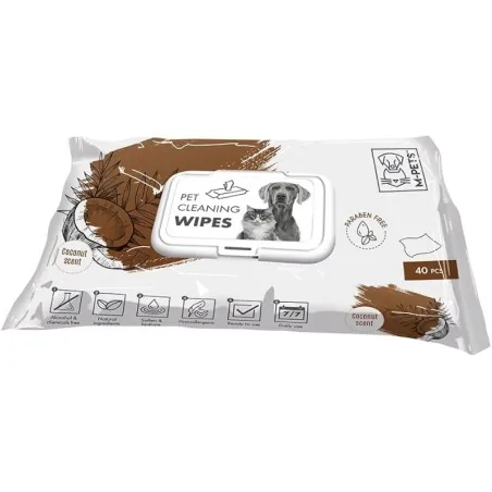 Lingettes Chien-Lingettes Parfumées (Noix de Coco) 20*15 cm - 40pcs-Tunisie