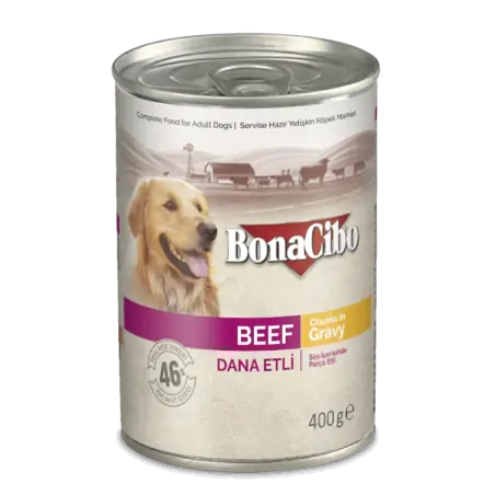 Humides Chat-Bonacibo pour chien au boeuf 400 gr-Tunisie