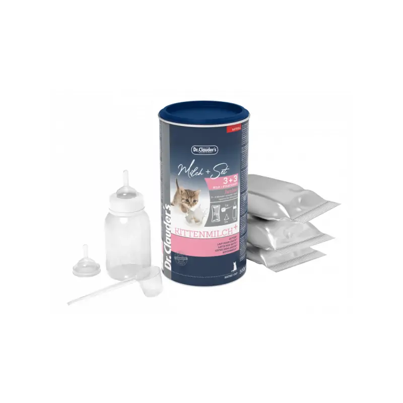 Compléments Alimentaires-PACK LAIT CHATON DR CLAUDER'S 300GR + BIBERON-Tunisie