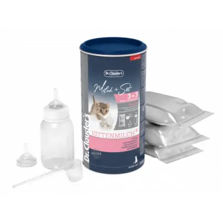 Compléments Alimentaires-PACK LAIT CHATON DR CLAUDER'S 300GR + BIBERON-Tunisie