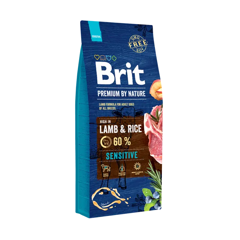 Alimentation-Brit Premium by Nature Sensitive à l'Agneau 15 kg-Tunisie