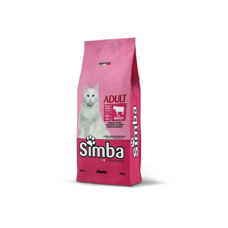 Croquettes Chat-SIMBA Chat CROQUETTES Bœuf 20KG-Tunisie