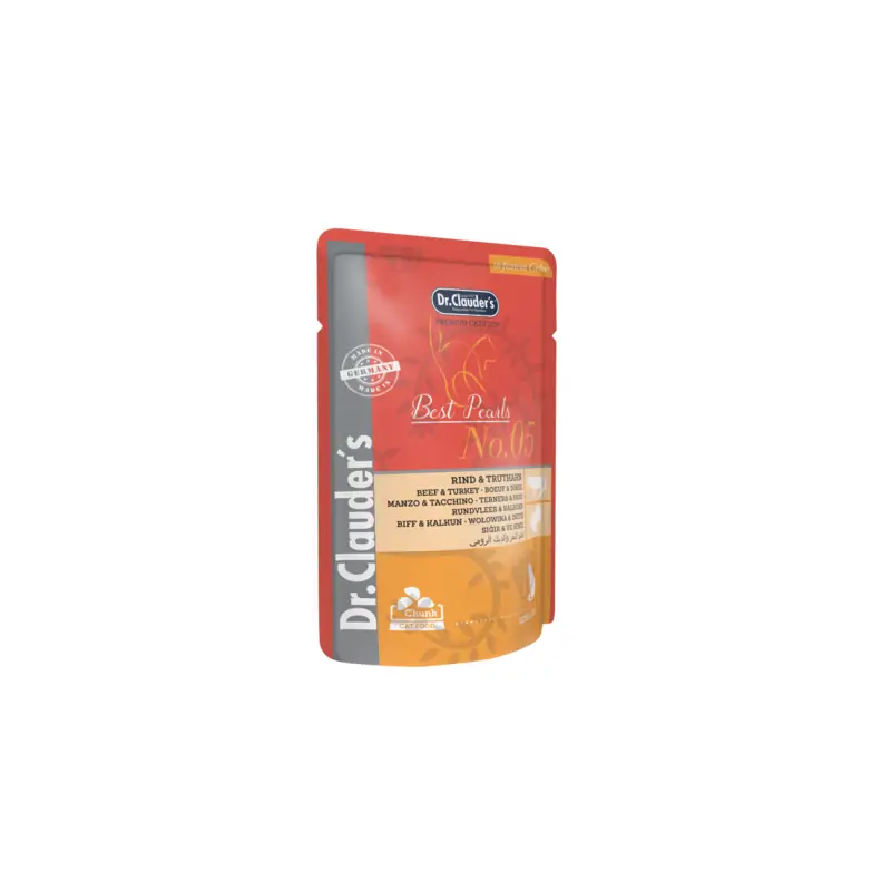 Humides Chat-POCHON CLAUDER'S BOEUF ET DINDE 100 GR-Tunisie