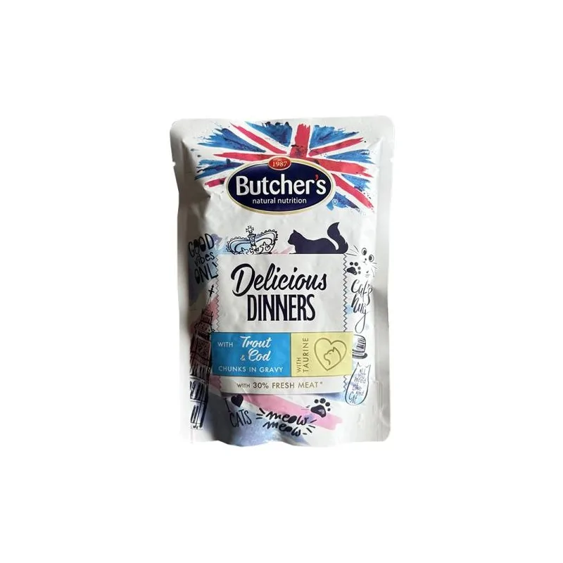 Humides Chat-POCHON BUTCHER'S TRUITE 100 GR-Tunisie