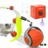 Jouets Chat-Jouet Interactif Électrique pour Chat – Balle Rotative Automatique avec Corde & Clochette-Tunisie
