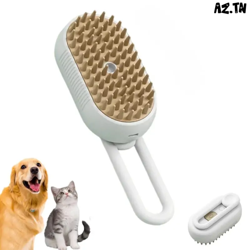 Brosse pour chat-Brosse à Vapeur Automatique 3 en 1 – Nettoie, Démêle & Lisse le Pelage-Tunisie