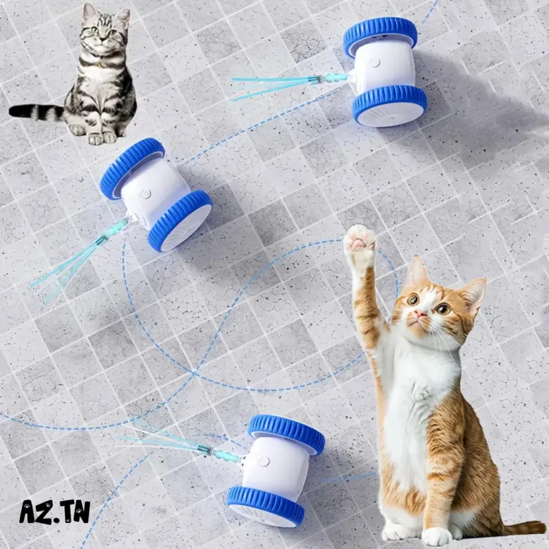 Jouets Chat-Jouet Robot Interactif pour Chat – Mouvement Automatique Rechargeable USB-Tunisie