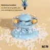 Jouets Chat-Jouet Distributeur de Friandises Rotatif pour Chat – Plateau Interactif Antistress-Tunisie