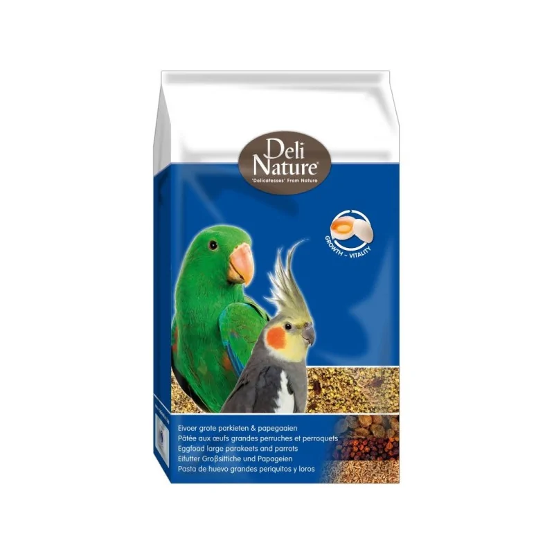 Alimentation Oiseaux-Deli Nature Pâtée aux œufs Grandes Perruches & Perroquets Grasse 800gr-Tunisie