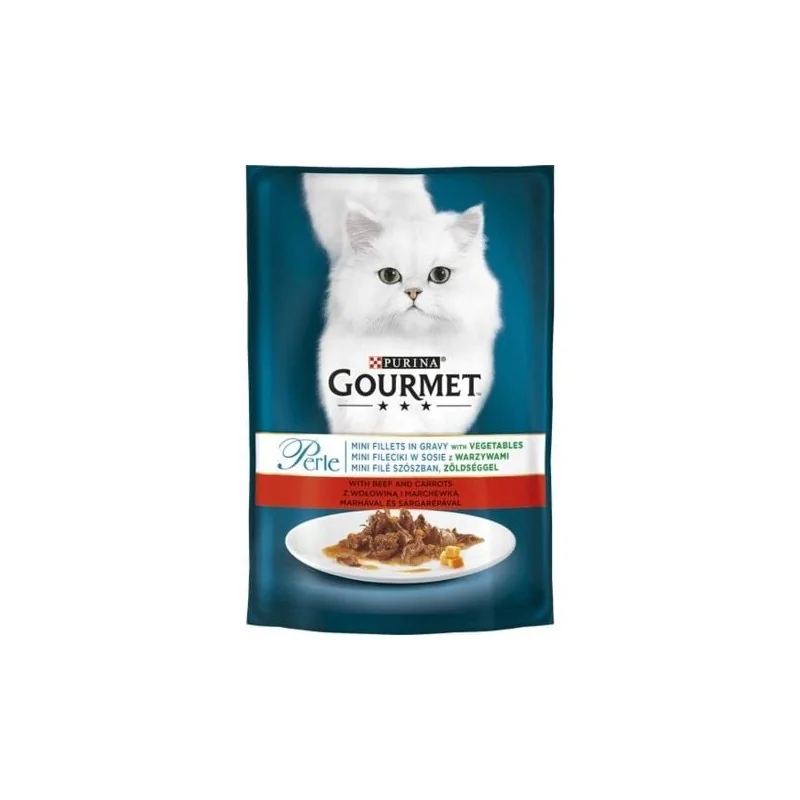 Humides Chat-GOURMET PERLE – Pochon pour Chat Adulte au Bœuf – 85 g-Tunisie
