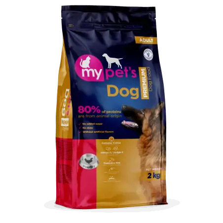 Croquette Chien-My Pet’s – Croquettes Premium pour Chiens Adultes à la volaille – 2 kg-Tunisie