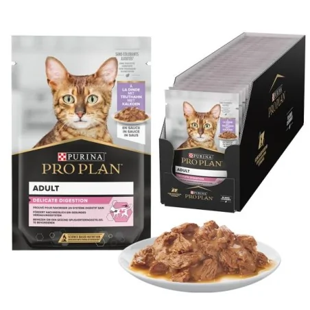 Humides Chat-Purina Pro Plan – Pochon Delicate à la Dinde pour Chat Adulte Sensible – 85 g-Tunisie