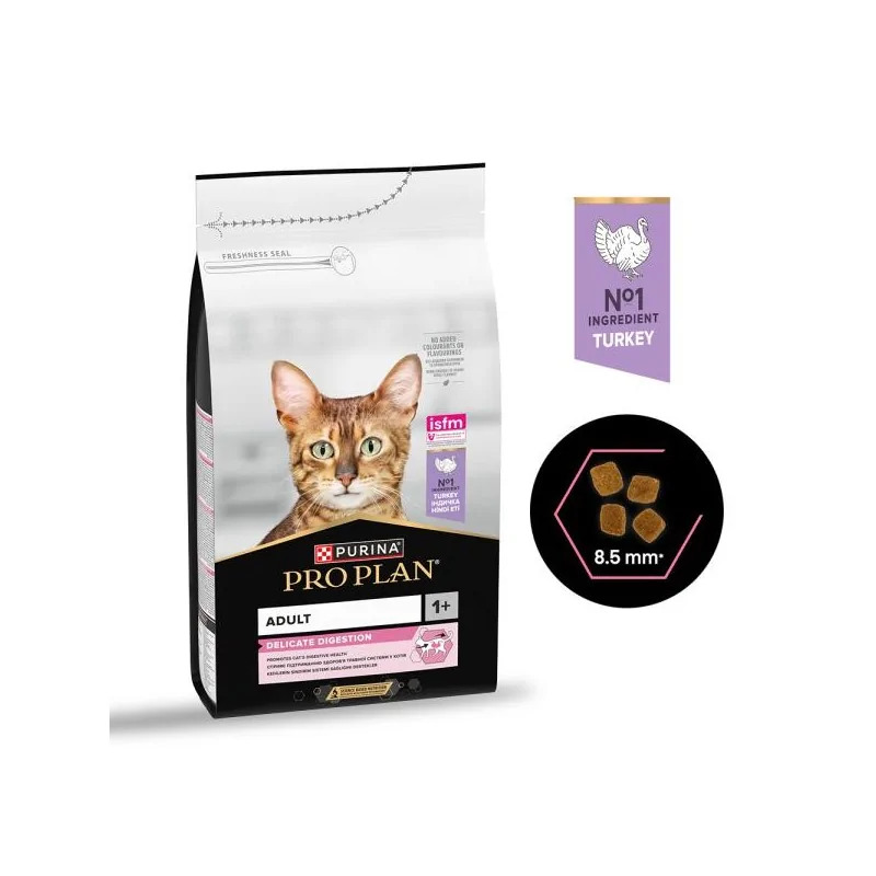 Croquettes Chat-Purina Pro Plan – Croquettes Delicate à la Dinde pour Chat Adulte Sensible – 1,5 kg-Tunisie
