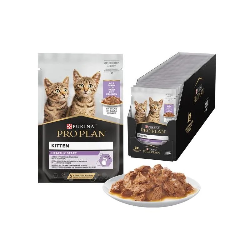 Humides Chat-Purina Pro Plan – Pochon Kitten à la Dinde pour Chaton en Croissance – 85 g-Tunisie