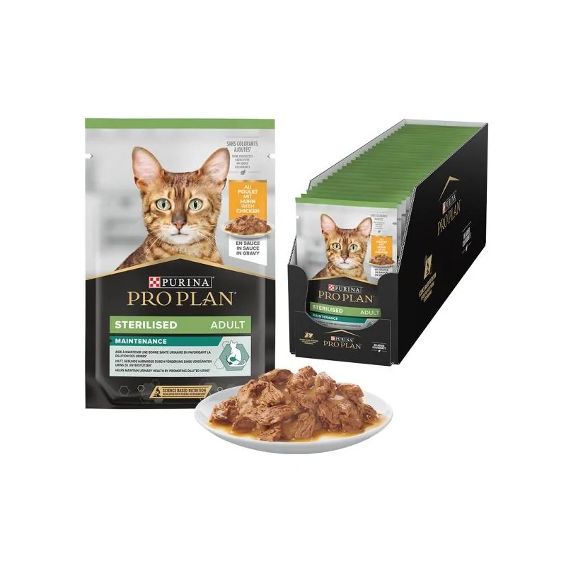 Humides Chat-Purina Pro Plan – Pochon Sterilised au Poulet pour Chat Adulte Stérilisé – 85 g-Tunisie