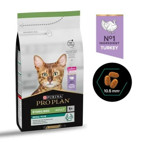 Croquettes Chat-Purina Pro Plan – Croquettes Sterilised Renal Plus à la Dinde pour Chat Adulte Stérilisé – 1,5 kg-Tunisie