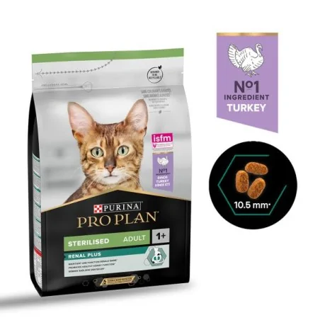 Croquettes Chat-Purina Pro Plan – Croquettes Sterilised Renal Plus à la Dinde pour Chat Adulte Stérilisé – 3 kg-Tunisie