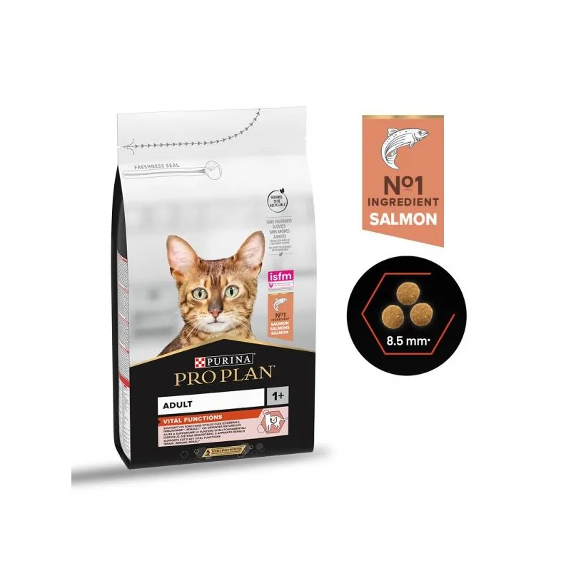 Croquettes Chat-Purina Pro Plan – Croquettes Vital Functions au Saumon pour Chat Adulte – 1,5 kg-Tunisie