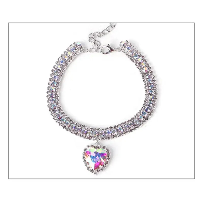 Collier Chat-Collier Diamant pour Chat – Pendentif Cœur Cristal 3 NucléoDiamond-Tunisie