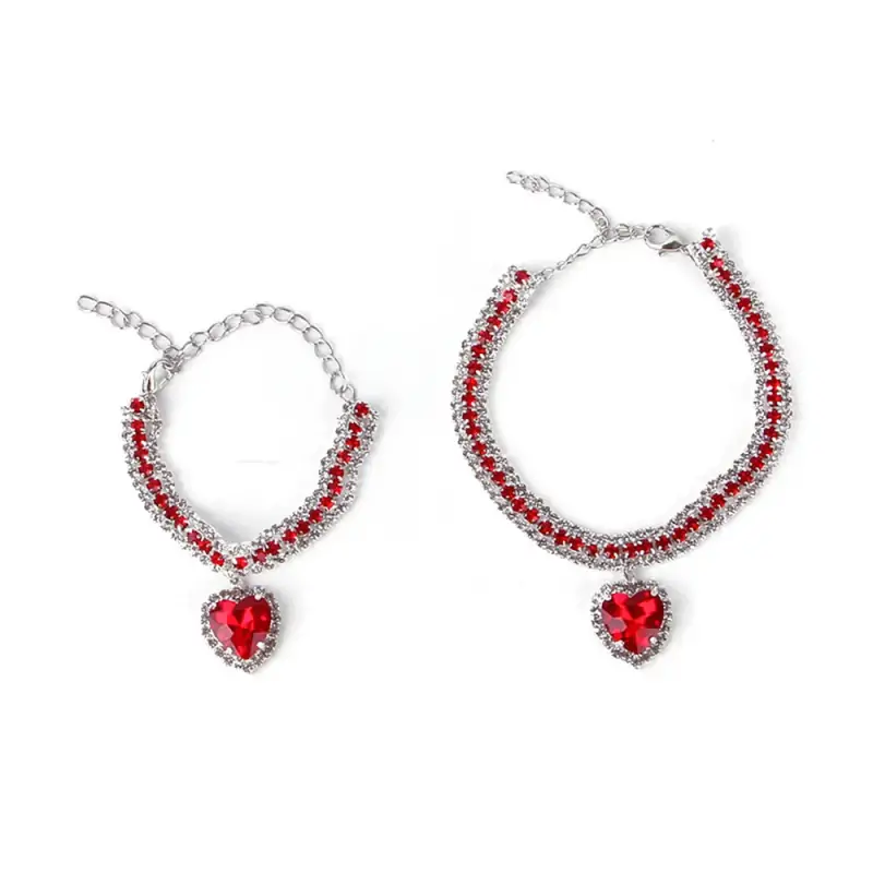 Collier Chat-Collier Diamant pour Chat – Pendentif Cœur Cristal 3 NucléoDiamond-Tunisie