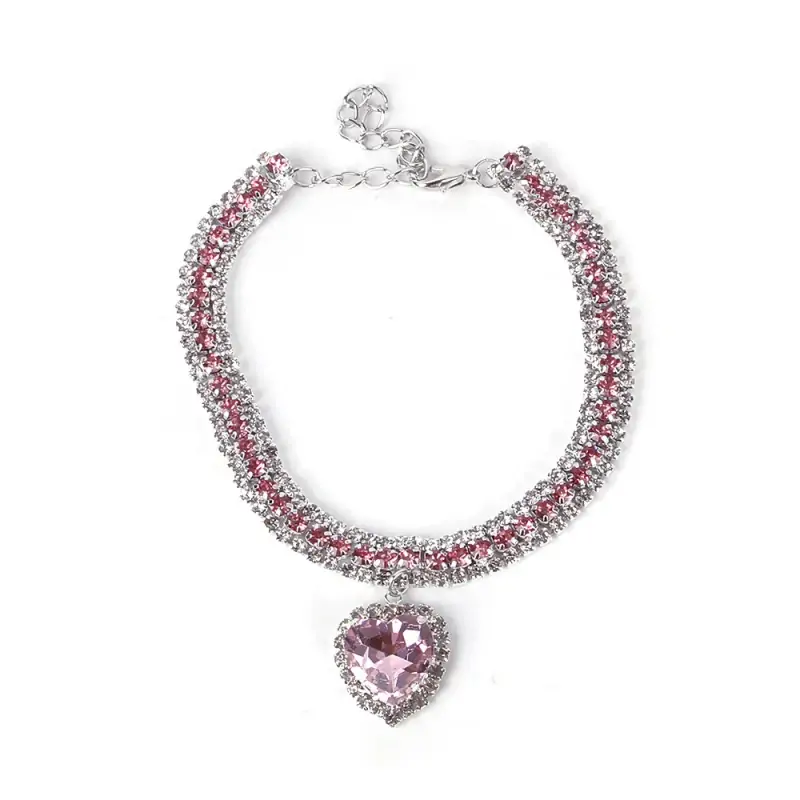 Collier Chat-Collier Diamant pour Chat – Pendentif Cœur Cristal 3 NucléoDiamond-Tunisie