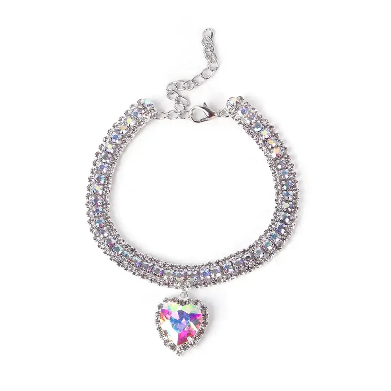 Collier Chat-Collier Diamant pour Chat – Pendentif Cœur Cristal 3 NucléoDiamond-Tunisie