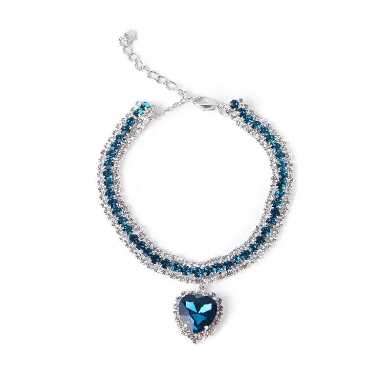 Collier Chat-Collier Diamant pour Chat – Pendentif Cœur Cristal 3 NucléoDiamond-Tunisie